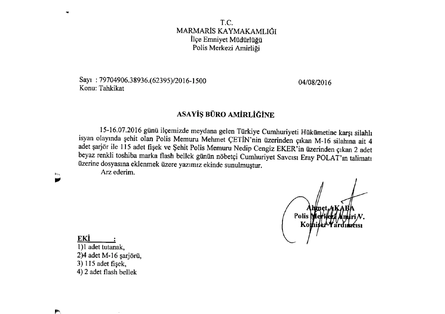 Prosecutor's Order Sending the Magazines and Cartridges to the Case File — first page